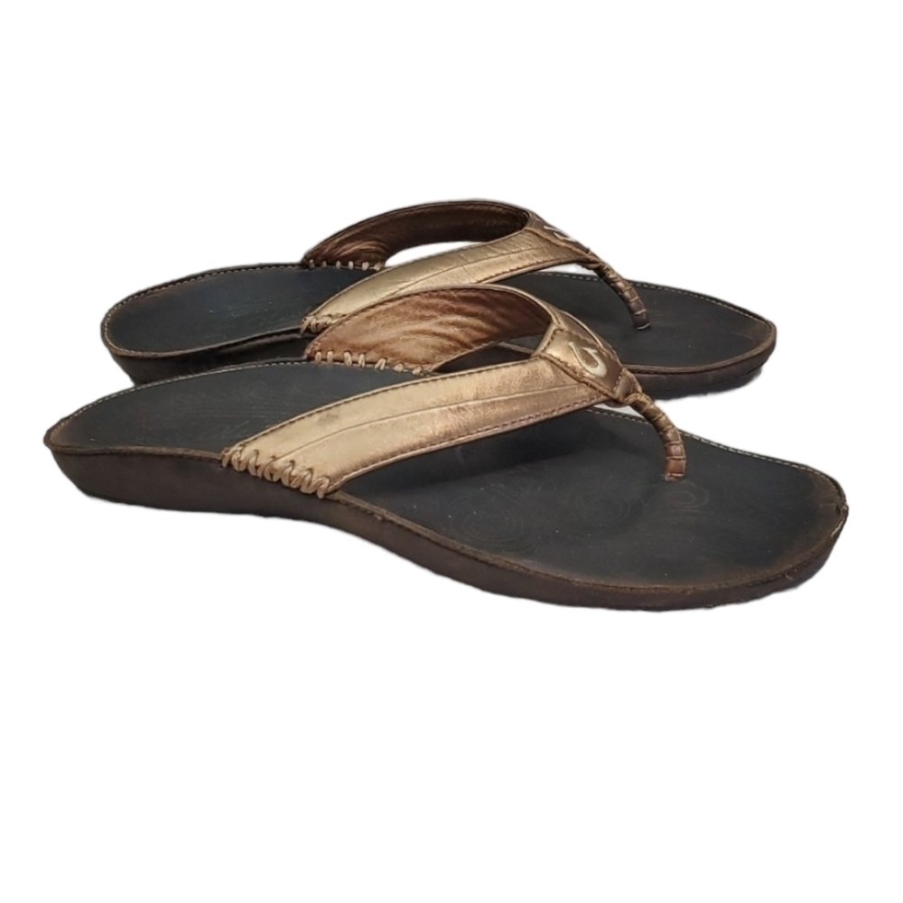 Olukai Womens Haiku Sandals Flip Flop Flats shoes sz 6